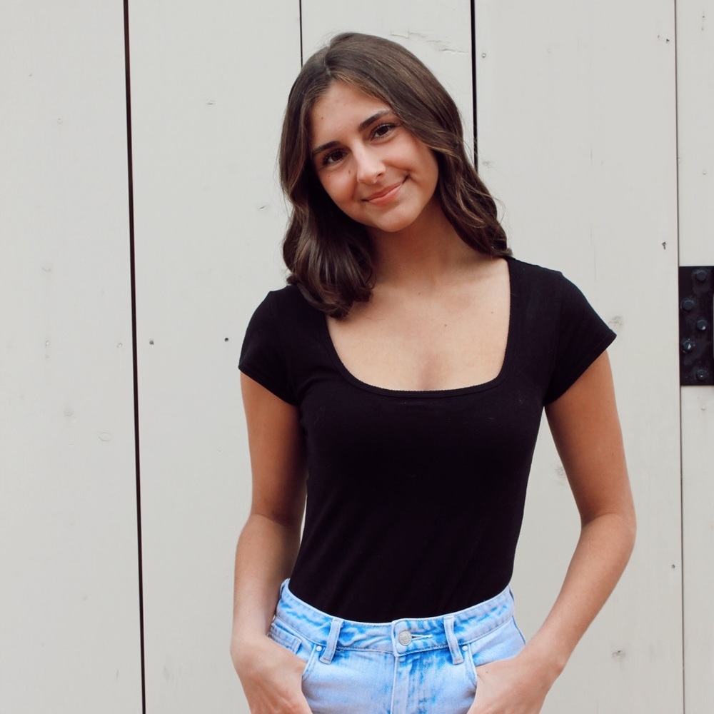 ❗️3 for $30❗️VS PINK CAP SLEEVE BODYSUIT BLACK